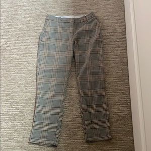 H&M straight leg plaid trouser
